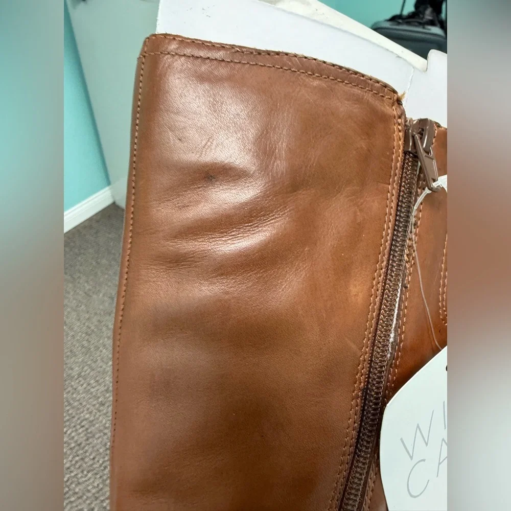 Naturalizer Kelso leather wide calf high shaft boots in cinnamon size 5.5m 6m 9 - Picture 5 of 6